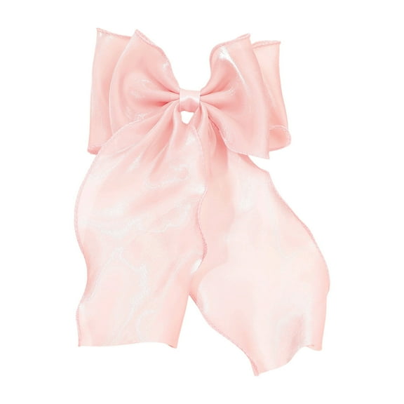 Elegant Large Silk Hair Bow Clips For Women And Girls French Ribbon Hair Accessories With Long Tail Design