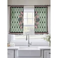 thumbnail image 4 of Farmhouse Flowers Sheer Curtains 45 Inch Length 2 Panels Set, Ethnic Retro Abstract Pattern Lattice Voile Window Treatment Rod Pocket Small Kitchen Curtains Drapes for Bedroom 52"x45"x2, 4 of 7