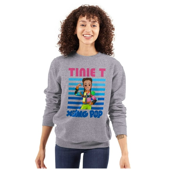 XOMG POP Music Fan Tinie T Cartoon Women Plus Size Sweatshirt Brisco Brands 2X