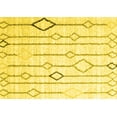 thumbnail image 1 of Ahgly Company Indoor Rectangle Solid Yellow Modern Area Rugs, 2' x 5', 1 of 4