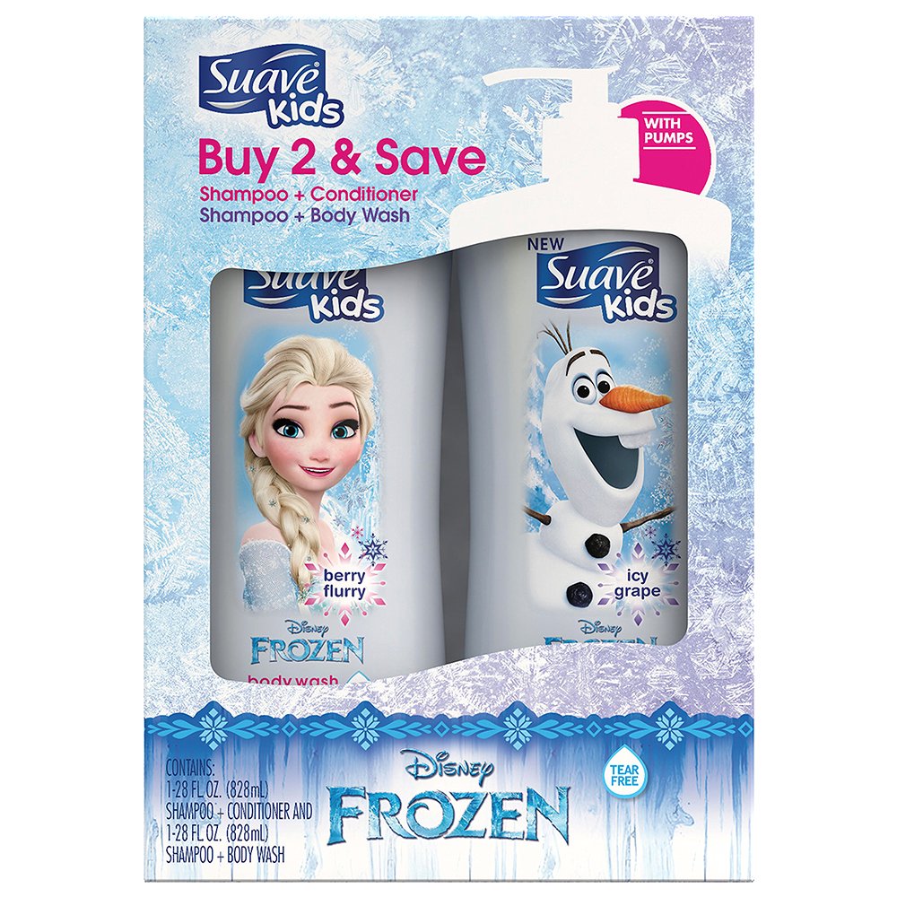 Suave Kids Frozen Shampoo / Conditioner Gift Set With Pumps 28 fl Oz