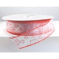 thumbnail image 2 of Wire Edged Minnie Sheer Red Heart Valentine's Ribbon 1 1/2" - 50 Yards, 2 of 2