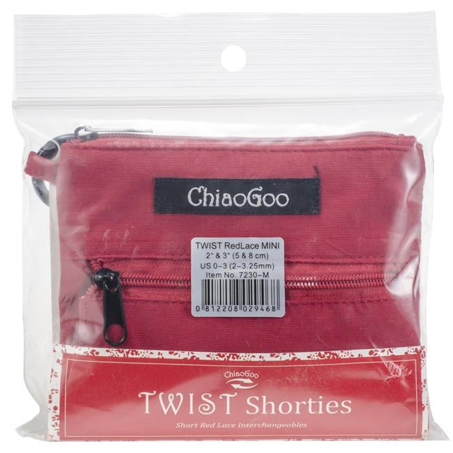 ChiaoGoo TWIST BLUE Shorties Set Interchangeable Knitting Needles Set 7230-S