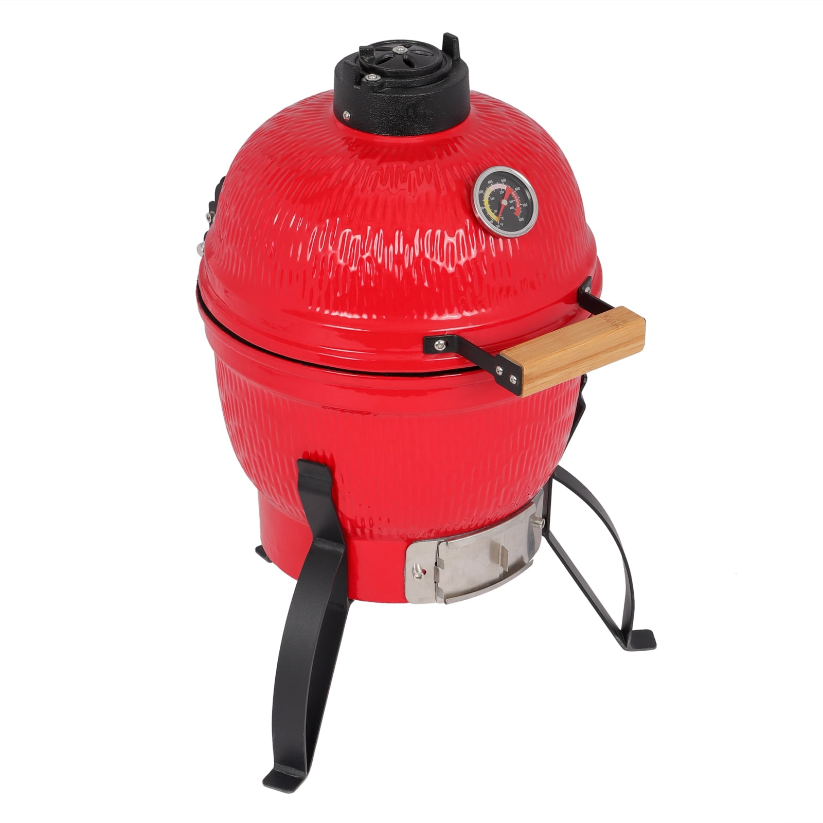 13in Round Ceramic Charcoal Grill Orange