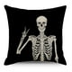 thumbnail image 2 of Set of 4 Halloween Skull Sofa Linen Pillowcases Halloween Canvas Sofa Pillowcases (45x45cm), 2 of 4