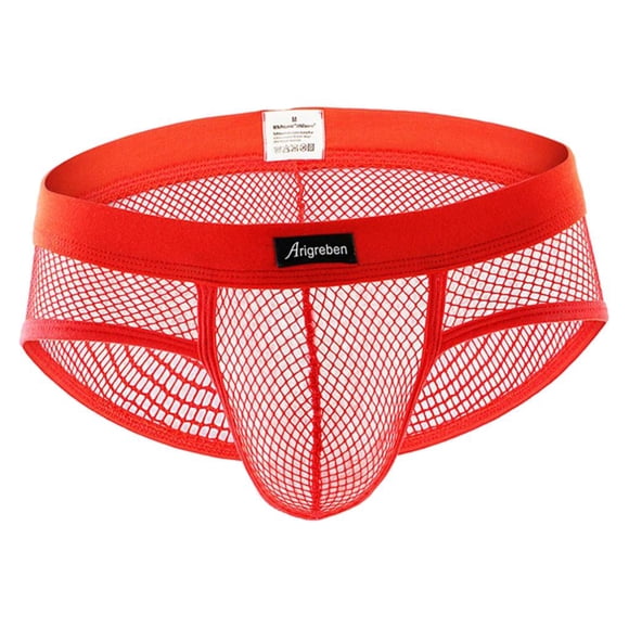 Calzoncillos de Malla Transpirables Ropas Interiores Lencería de Noche Bóxer Slips para Hombres SG