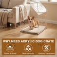 thumbnail image 5 of Qiyester Acrylic Dog House Clear Pet Nest Kennel Kitten Crate Lockable Breathable for Most Small Dogs Cats Pets, 5 of 9