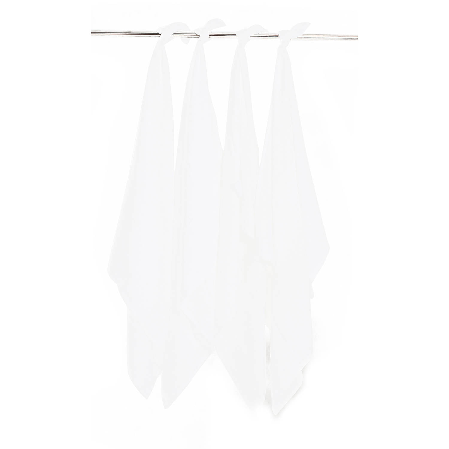 Bacati Set of 4 Muslin Swaddling Blankets Solid White WHMU4M