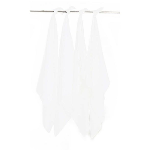 Bacati Solid White 100 Cotton Muslin Swaddling Blankets Set of 4