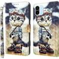 thumbnail image 2 of Case for Xiaomi Redmi A1 Case Wallet with Card Holders - Lovely Colorful Pattern PU Leather Flip Phone Case TPU Shell Folio Cover Women Men for Xiaomi Redmi A1 Naughty Cat, 2 of 14