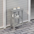 thumbnail image 3 of Wildridge Classic 3-Shelf Side Table, Light Gray - Outdoor Weather Resistant Recycled Plastic Furniture for Patio, 3 of 4