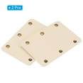thumbnail image 3 of Unique Bargains Emballage de Poignée de Bagage 2 Pack PU Sac à Main Poignée Identificateur de Couverture avec Fermoir pour Valise, Beige, 3 of 5