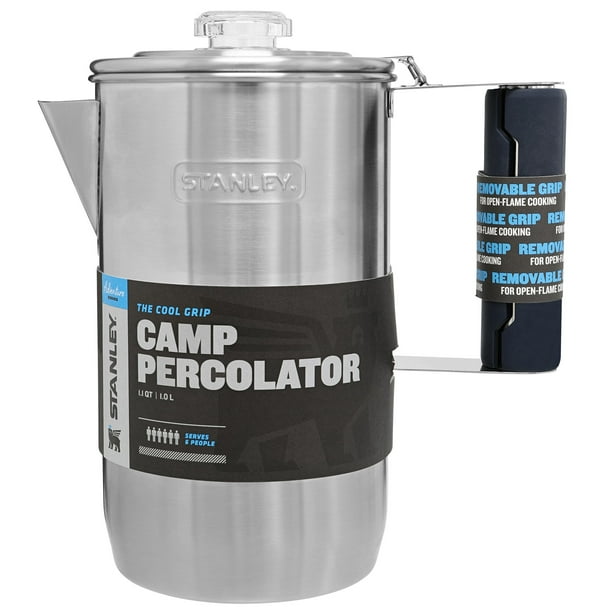 Stanley Adventure Cool Grip Camp Percolator 1.1 Qt Stainless Steel