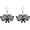 Flag Black White, variant on Race Charm Earring for Women - Black & White Checkered Flag Dangle Drop Earrings - Race Day Gift for Racers & Fans