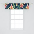 thumbnail image 2 of Floral Window Valance, Carnivorous Deep of the Exotic Jungle Amazon Wild Life Flowers Artwork, Curtain Valance for Kitchen Bedroom with Rod Pocket, 54" X 18", Pale Yellow Fern Green, by Ambesonne, 2 of 2