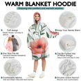 thumbnail image 5 of Wearable Oversized Blanket,Pioneer Flower Floral Print Pattern Wearable Blanket Hoodie for Adults,Cozy Hooded Blankets with Super Pockets,Super Warm Fuzzy Pullover for Women & Men, 5 of 6