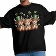 thumbnail image 4 of Camisetas para hombre, Día de San Patricio, de algodón, con cuello redondo, diseño de vacas, manga corta, con trébol de ganado y granja., 4 of 8