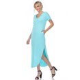 thumbnail image 3 of White Mark Women's Short Sleeve V-neck Maxi Dress, 3 of 6