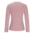 thumbnail image 6 of Womens Tops Basic Tops for Woman Casual Solid Color Shirts Long Sleeve T Shirts Trendy Crewneck Tees Blouses Basic Outfits Shirts for Women, 6 of 6