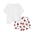 thumbnail image 5 of Cethrio Girls Summer Outfit Sets 2 Piece, Short Sleeve Crew Neck Soft Kids' Clothing Sets White Size 9-10 T, 5 of 5