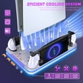 thumbnail image 2 of Cooling Stand and Charging Station with Dual Controller Dock Three-Speed Fan Magnetic Charger Compatible with PS5/PS5 Slim/PS5 Pro Consoles-White, 2 of 9