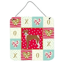 Rat Terrier Love Wall or Door Hanging Prints Red