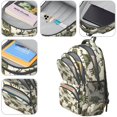 thumbnail image 4 of Dinosaur and Silhouette Off White Backpack for School, Cute School Bag with Adjustable Shoulder Straps and Padded Back, 16.9"x12.6"x5.9", 4 of 5