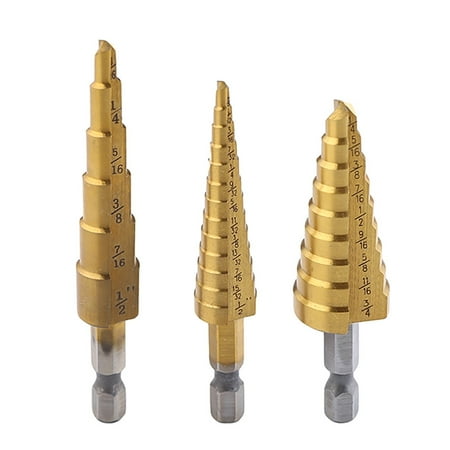 

New Year s Deals!Tuscom Christmas Decorations Indoor Outdoor Christmas Gifts for Home High Speed Steel Step Drill Bit Sets Multiple Hole Step Drill 3Pcs