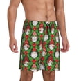 thumbnail image 2 of Naloa Santa Claus And Gnomes Men's Short Pajama Pants, Pj Shorts, Lounge Comfort Shorts-4X-Large, 2 of 6