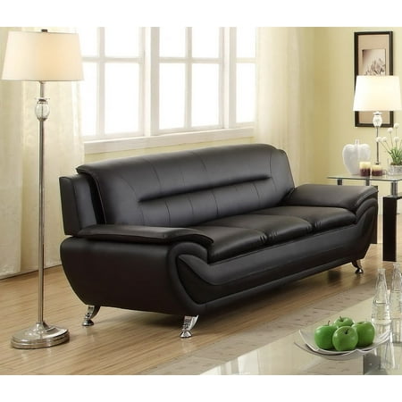 Jasmine Black Living Room Sofa Walmart Com