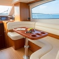 thumbnail image 4 of 34x18 Inch Rectangular Pontoon Boat Table Top, Removable Marine RV Table with Built-in Cup and Phone Holders, Waterproof ABS Plastic, Wood grain color, 4 of 6