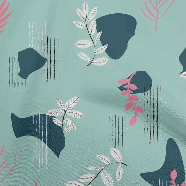 oneOone Viscose Chiffon Teal Green Fabric Abstracts Sewing Craft Projects Fabric Prints By Yard 42 Inch Wide
