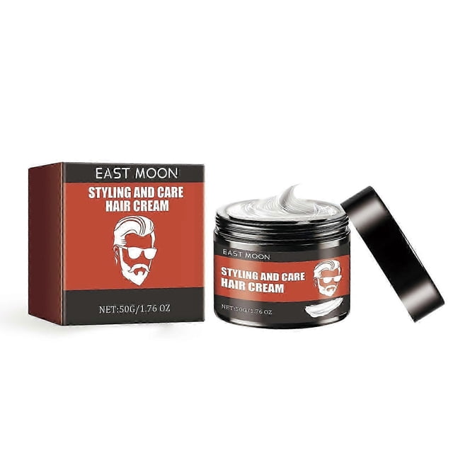East Moon Mens Hairstyles Cream Hair Strong Styling Moisturizing Gloss Long-Lasting Styling Natural & Fluffy Cream