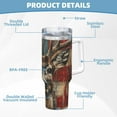 thumbnail image 5 of Fotbe American Flag Deer Art Pattern 40oz Ice Bully With Handle And Straw Stainless Steel Vacuum Insulated Cup And 2 In 1 Straw Lid, 5 of 8
