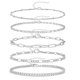 thumbnail image 1 of Pulsera de capas doradas para mujer, pulsera de cadena cubana, cadena de garra de mariposa, conjunto de tobillera de playa de verano, 1 of 6