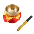 thumbnail image 3 of 1 Set Tibetan Buddhism Meditation Brass Singing Bowl Stick with Cushion Craft, 3 of 4