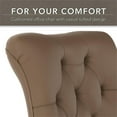 thumbnail image 3 of Maklaine Contemporary Mid Back Tufted Office Chair in Brown Finish, 3 of 7