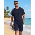 thumbnail image 4 of COOFANDY Men Oversize 2 Piece Set Summer Beach Outfits Casual Loose Fit Top and Bottom Lightweight Jogging Sport Track Suit, 4 of 6