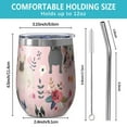 thumbnail image 5 of 12oz Stemless Wine Tumblers French Bulldog Dog Pattern with Pioneer Flower Vacuum Insulated Stainless Steel Travel Tumbler Cups Mug with Lid and Straw for Champaign,Cocktail,Beer with Cleaning Brush, 5 of 5