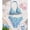 Light Blue, variant on Girls Swimsuit 2 Piece V Neck Bikini Set Cute Floral Gingham Halter Triangle Wireless Bikini Bathing Suit Summer Swimwear with Adjustable Strap Light Blue 7-8 Years