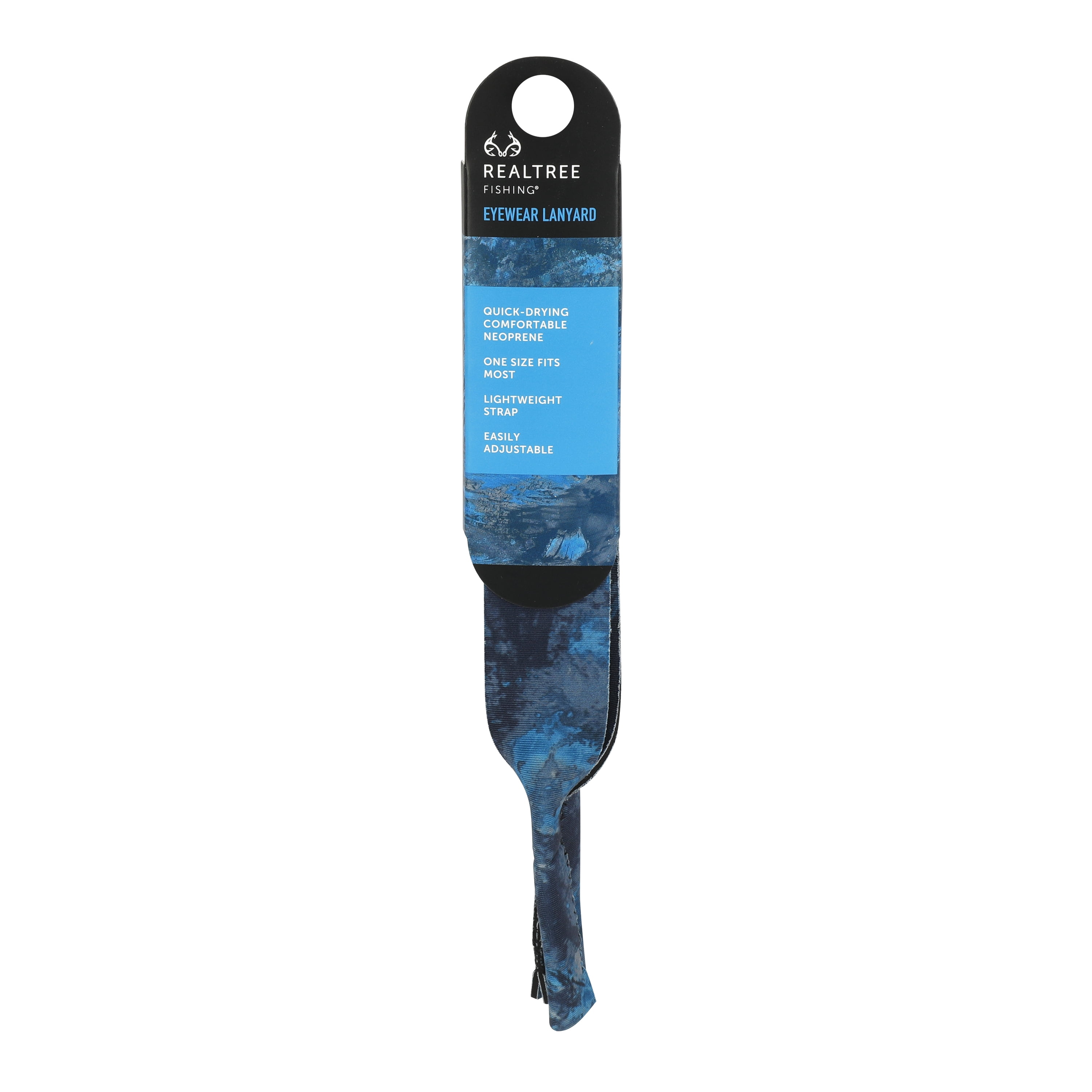 Realtree Fishing Neoprene Secure Sunglasses Retainer Blue