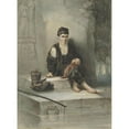 thumbnail image 2 of Jozef Israëls 11x14 Black Ornate Wood Framed Double Matted Museum Art Print Titled: Seated Fishing Penny on His Meal (1834 - 1911), 2 of 5