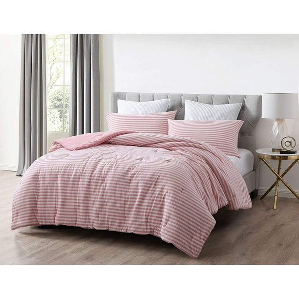 Chezmoi Collection Levi 3Piece Striped Jersey Knit Cotton Solid