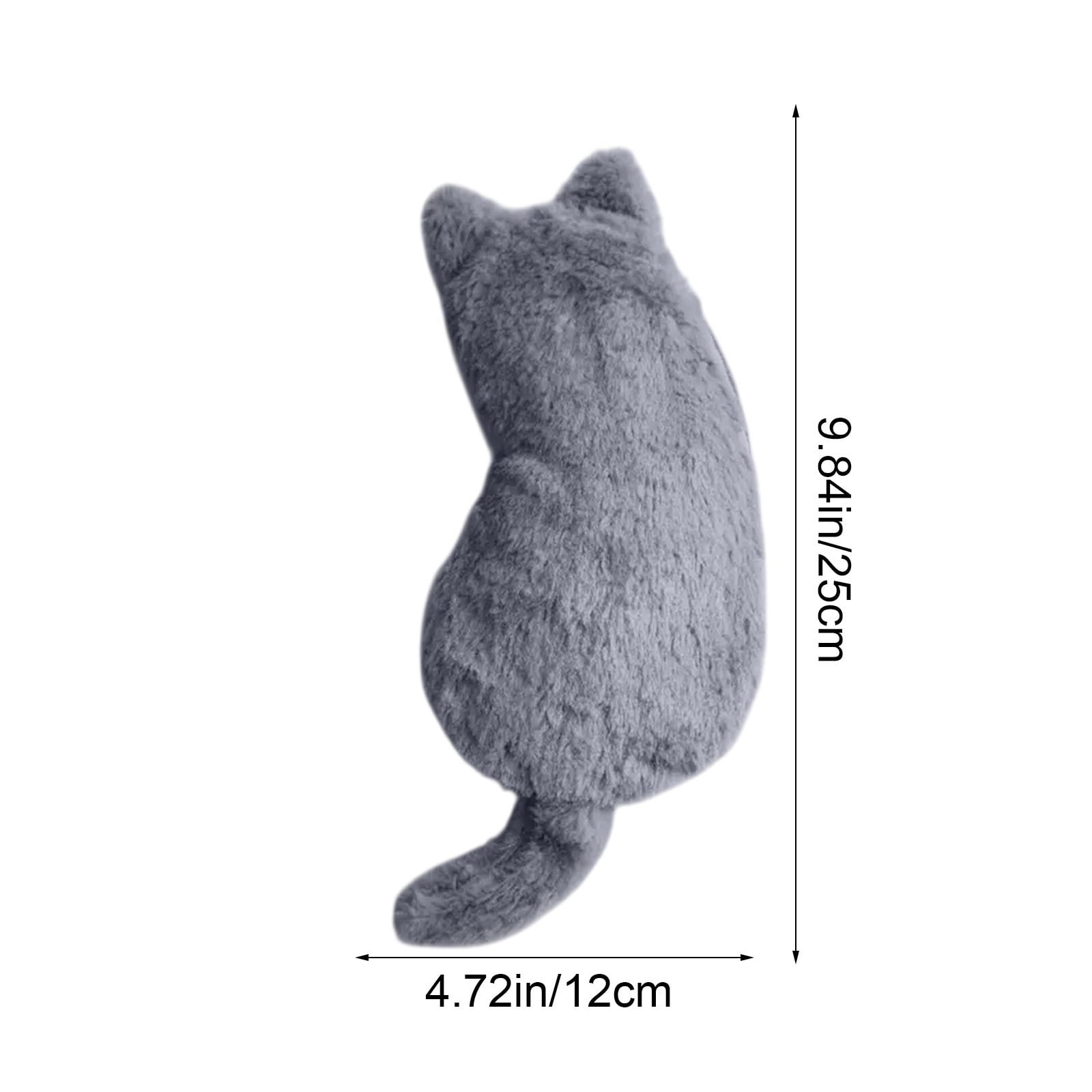 Weloille Plush Cat Multifunctional Storage Bag, Coin Purse, Pencil Case and Makeup Brush Holder with Zipper, Flock Material, 25x12cm, Multi-Color