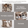 thumbnail image 4 of 5 Tier Rotating Shoe Rack Tower, 16 Pair Shoe Organizer for Closet, Gray, 43.6" x 23.6" x 23.6", 4 of 7