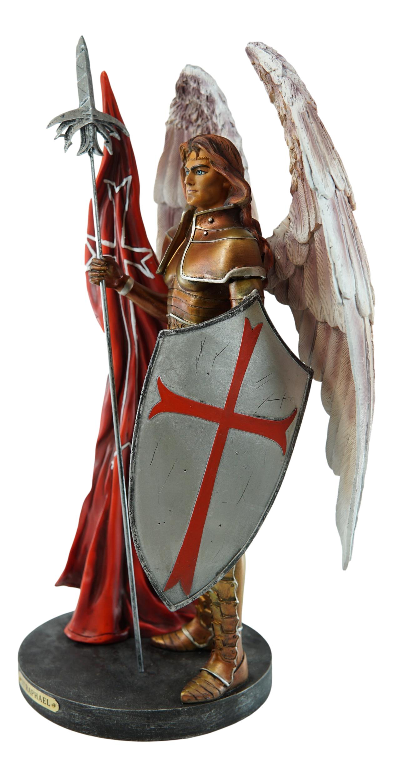 Ebros Large Archangel Saint Raphael With Spear And Faith Shield Statue - image 3 of 7