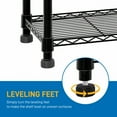 thumbnail image 6 of Tcbosik 58"W Adjustable Wire Shelving Unit, Heavy Duty NSF Garage Storage Rack, 1500LBS Weight Capacity, for Kitchen Pantry Basement Garage, Black, 6 of 9