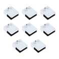 thumbnail image 1 of jifeng 8 Pieces Glass Clamp Adjustable Flat Bracket for Handrail Pool Fence Balcony white, 1 of 9