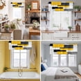 thumbnail image 5 of Black Yellow Patchwork Valance Curtain Abstract Geometric Art Window Valances Rod Pocket Short Curtains Window Treatments for Kitchen Bedroom Bathroom Laundry 54" x 18", 5 of 9