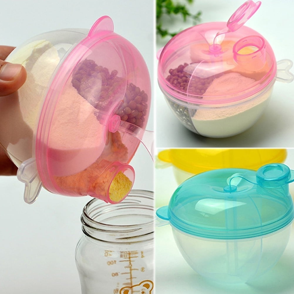 Yesbay 3 Interlayer Dispenser Food Storage Container Baby Feeding Milk Powder Box,Milk Powder Dispenser